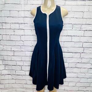 Betseyville Betsey Johnson Womens Blue & White Sleeveless Skater Dress Size 4